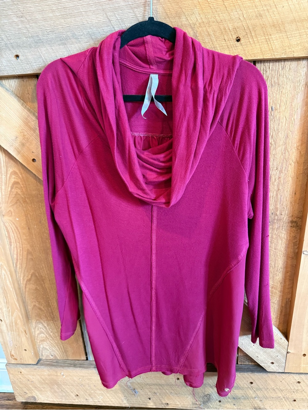 Melissa McCarthy Draped Cowl Neck Sweater - Magenta XL